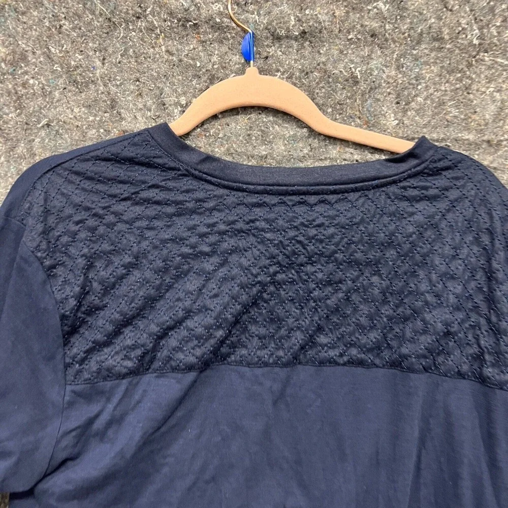 Guess Los Angeles Mens XL Navy Blue Slub Henley Zipper Pocket T-Shirt XL - Picture 6 of 6